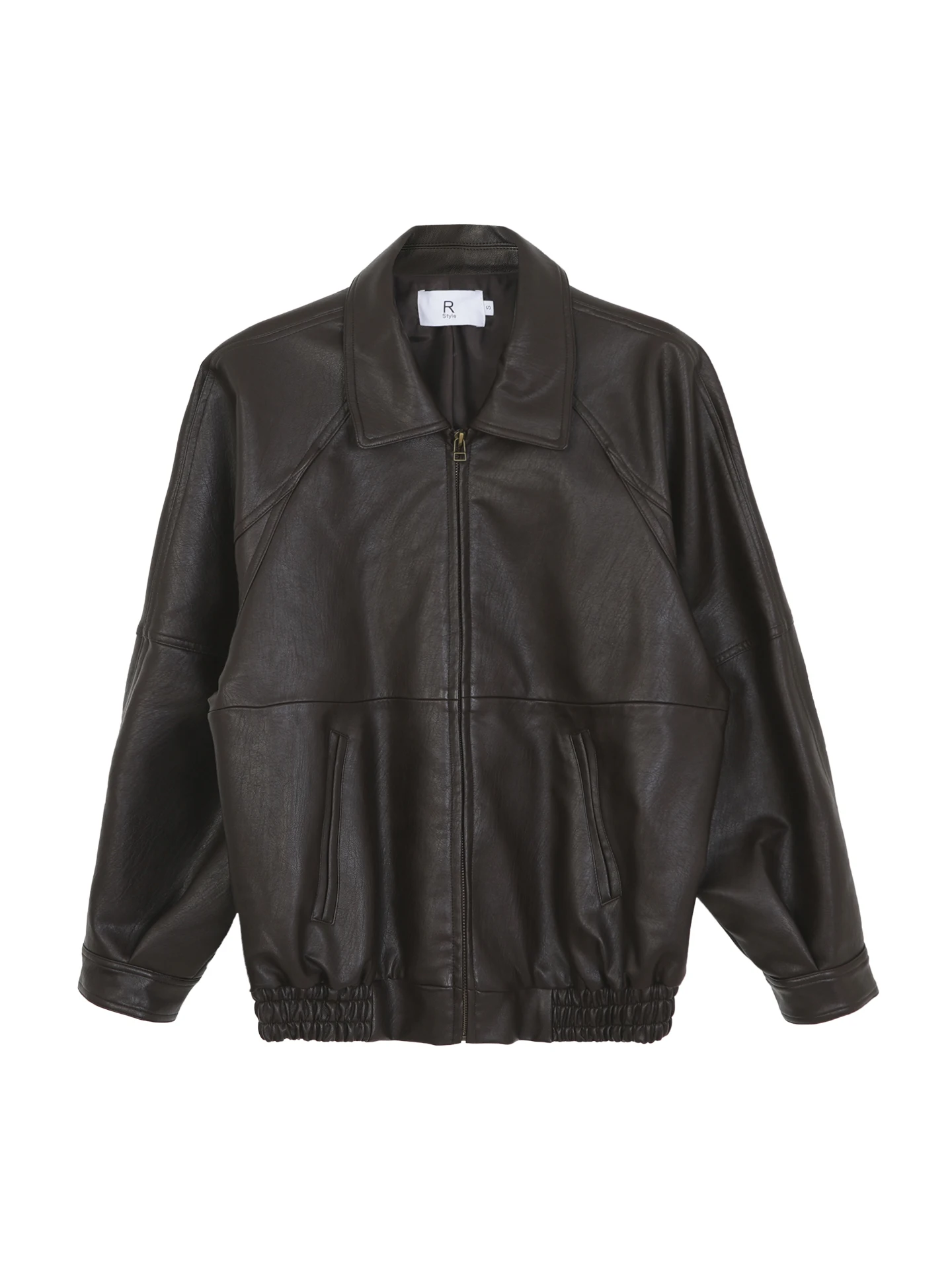 レッドセレブリティクラブ レディース レザージャケット 2026年春 クールスタイル コーヒーカラー 高品質PUレザーコート 長袖ジッパー