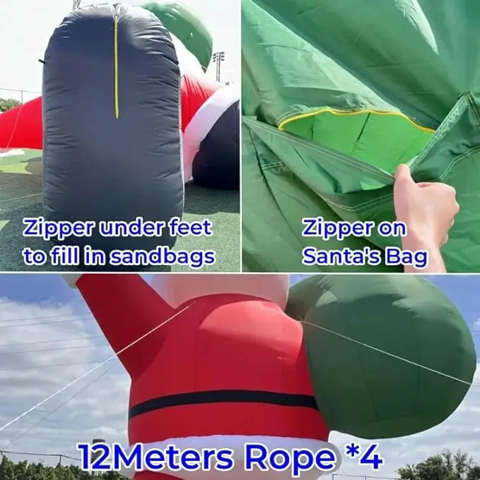 Decorazione esterna gonfiabile gigante di Babbo Natale gonfiabile gigante da 26 piedi per decorazioni natalizie per feste gonfiabili con accessori