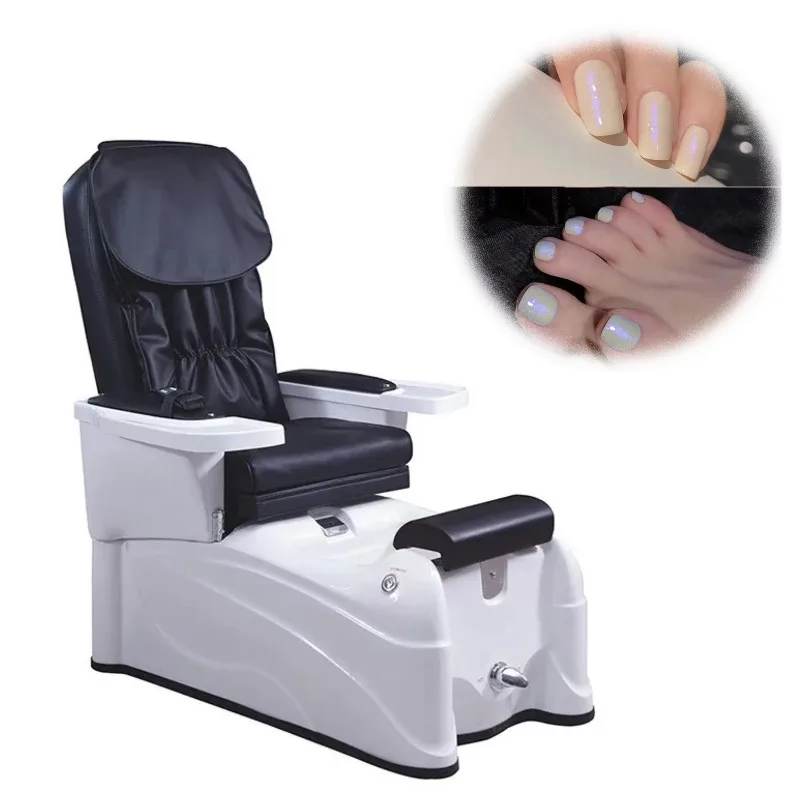 Luxury Modern Light Grey Spa Chair Electric Foot Reflexology Manicure Pedicure Chair for Spa Massage Nail Salon