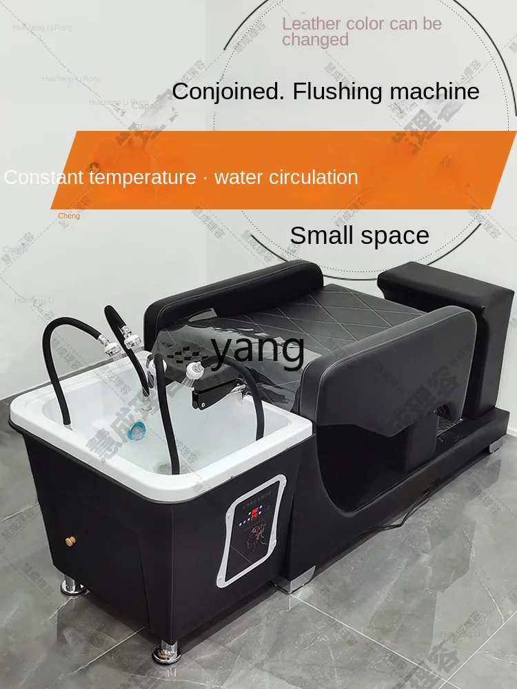 Yjq Hair Salon Beauty Salon Special Lying Half Shampoo Chair Water Heater Water Circulation Fumigation Head Therapy Bed