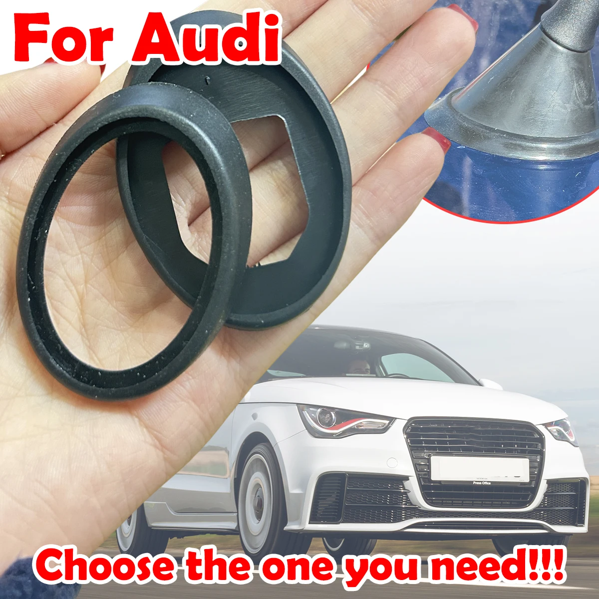 

Roof Mast Whip Aerial Antenna Base Seal Rubber Gasket Replacement part Car Accessories For Audi A1 A3 A4 A6 TT 80 For Alfa Romeo
