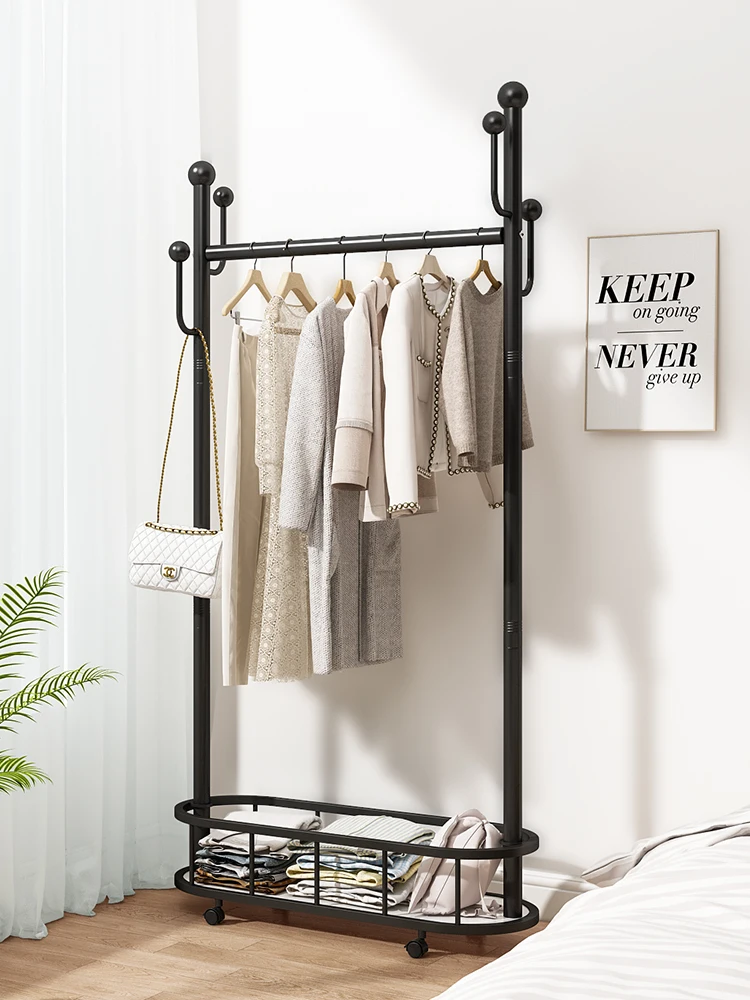 clothes rack, floor to ceiling household clothes rack,hanging bag rack, dirty clothes storage rack, vertical clothes rack