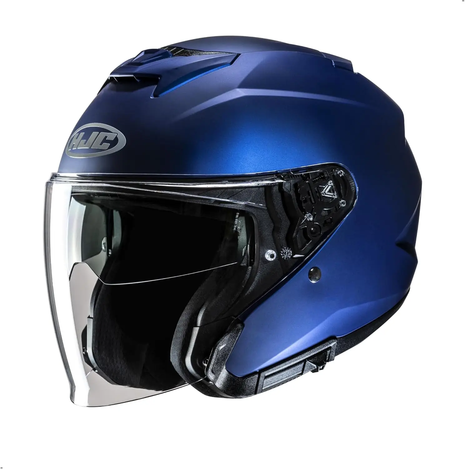 

i31 Solid Open Face Motorcycle Helmet, DOT Approved (Semi Flat Metallic Blue, XX-Large)