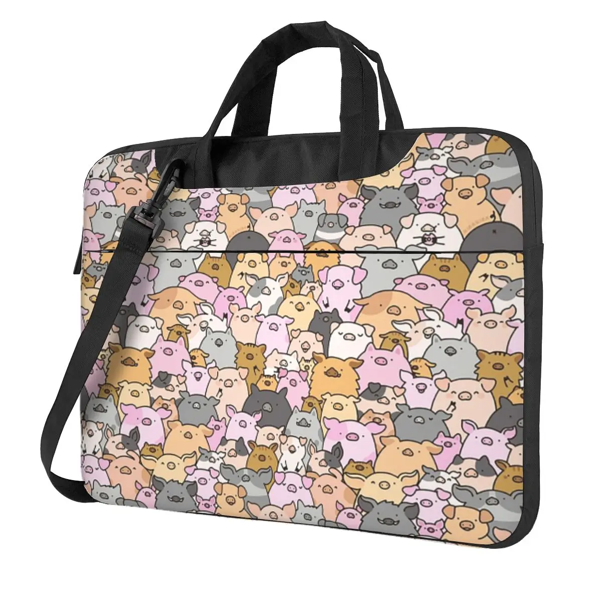 

Pigs, Piglets And A Swine! Crossbody Laptop Bag Case Computer Bag Resistant Protective Notebook Pouch for Macbook Pro Lenovo