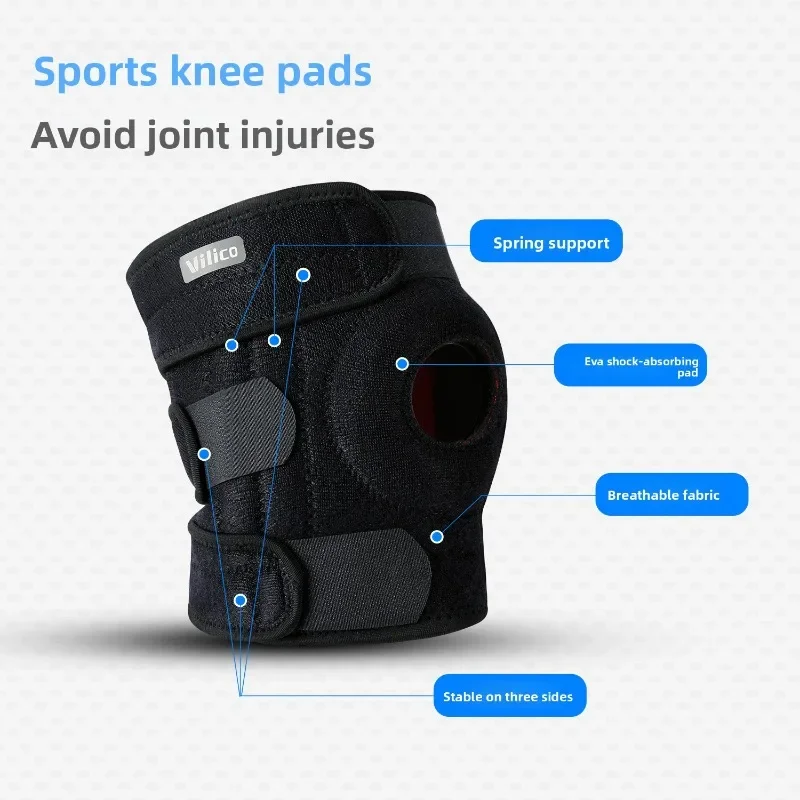 Men Women Running Shock Absorption Training Fitness Anti-Slip Support OK Cloth Sports Spring Knee Pads Protective Gear
