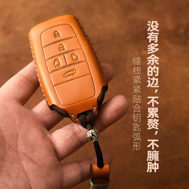 

Car Key Case For Toyota Sienna Alphard Velfire 2021 Key Cover Top Layer Leather Protector Key Holder