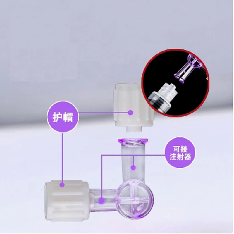 Medical Kangpuwo disposable two-way tube, infusion tube extension syringe adapter