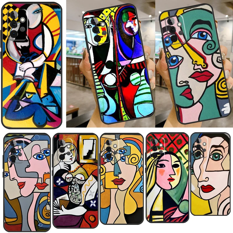 Picasso abstract Art painting Case For Samsung Galaxy A22 A32 A42 A12 A52 A72 A31 A51 A71 A21S A52S A50 A70 Back Cover