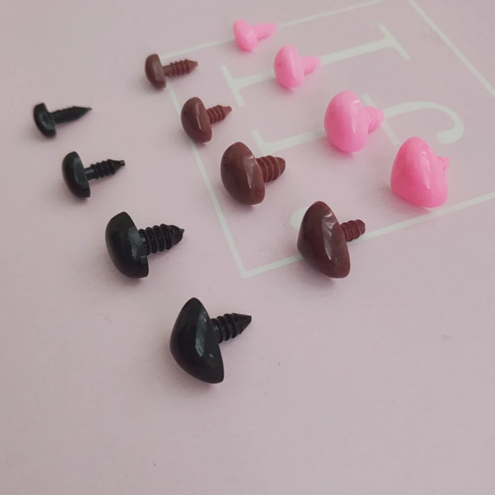 

100pcs Diy Mixed Color Safety Noses For Craft Plastic Bear Noses Plastic Nose Repair Nose Accessories
