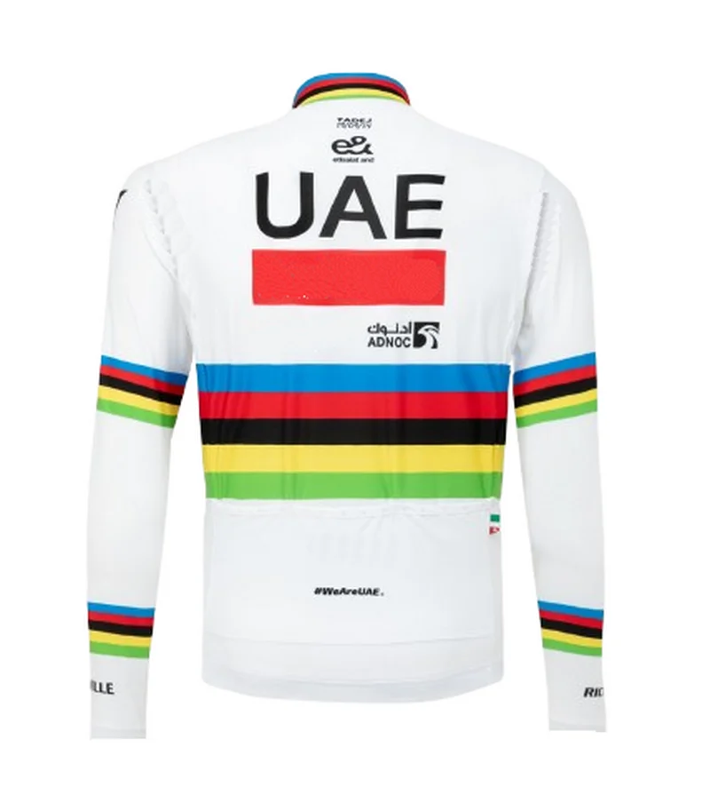 SPRING SUMMER 2024 UAE TEAM WORLD CHAMPION ONLY LONG SLEEVE ROPA CICLISMO CYCLING JERSEY CYCLING WEAR SIZE XS-4XL