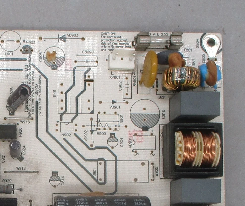 ถอด Hisense Tlm32v68a Power Board Rsag7 820.1731 4 14 Pin