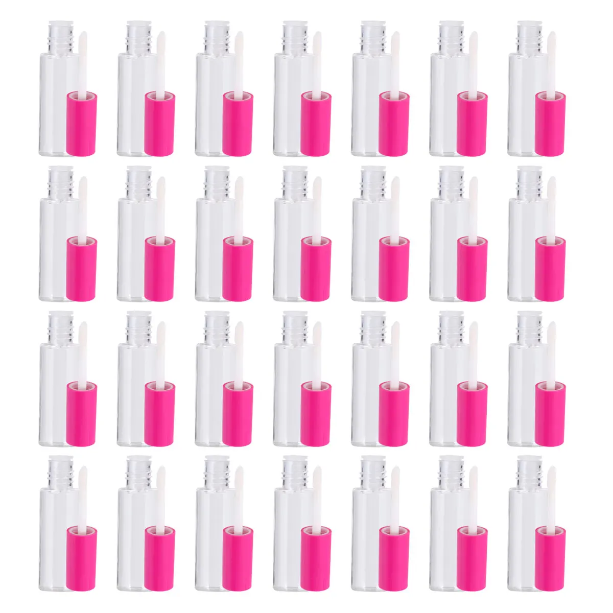

100 pcs Gloss Bottle Transparent Travel Size Tubes Refillable Portable Subpackaging For Lip Dye Lip Container