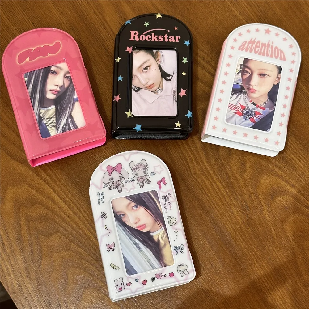 New Retro Star Card Album PVC 3 Inch Mini Photocard Binder Korean Style with 10 Internal Pages Collectible Card Album