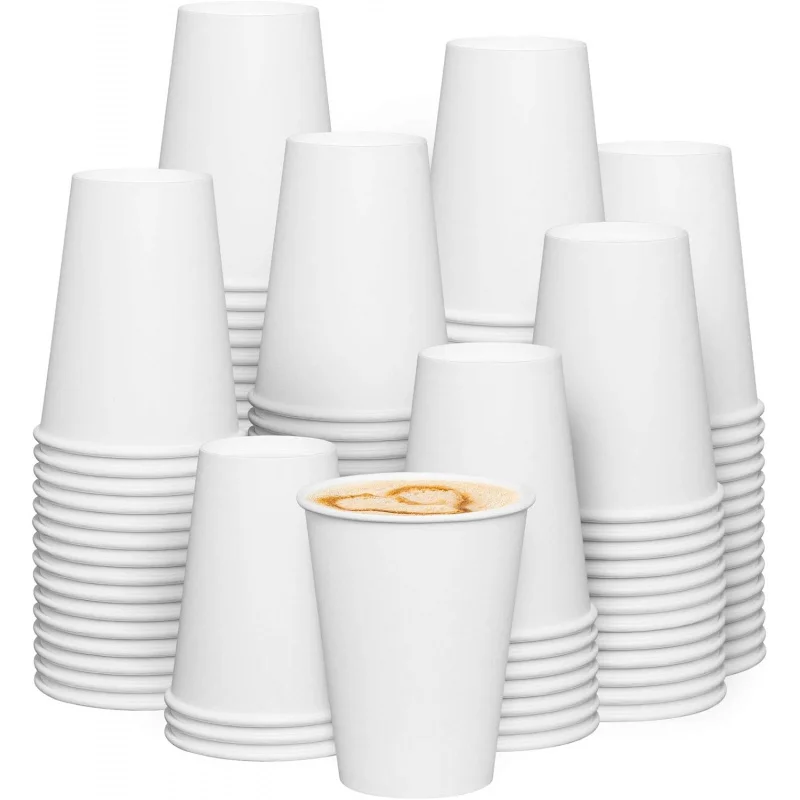 

12 oz. - 300 count Disposable White Paper Cups, Hot Coffee Cups - Eco-Friendly Hot Cups (Formerly Comfy Package)