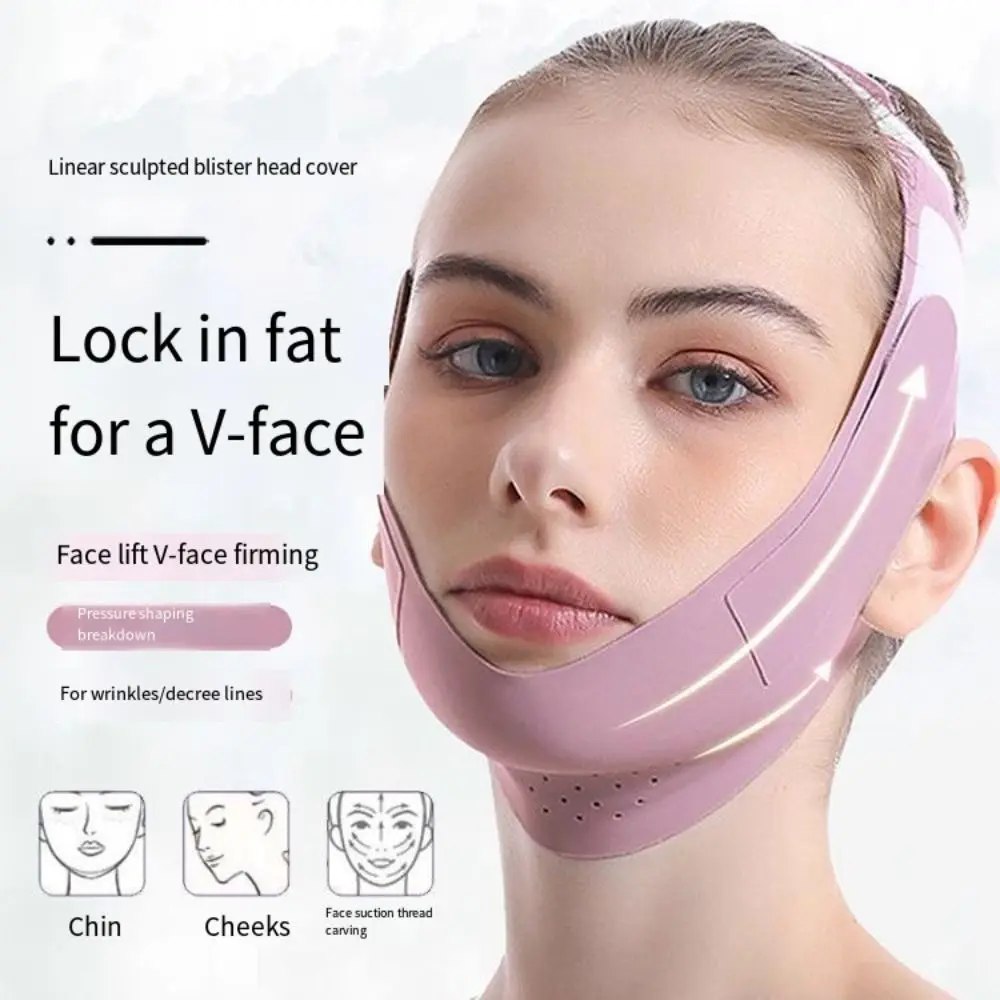 Bandage Amincissant Anti-déformable pour le Visage, Sangle artificiel astique de Lifting du Visage, en Graphène, Respirant, Ceinture de Levage du Menton et des Joues