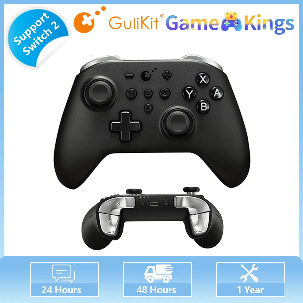 

Gulikit kingKong 2 NS09T Wireless Controller For Nintendo switch,Bluetooth,Windows, Android, macOs,i0s Game Accessories，BLACK