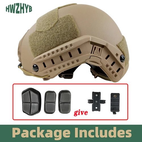 Imagen 2 del producto Casco táctico rápido antidisturbios ABS suspensión de 4 puntos circunferencia de cabeza ajustable para protección militar CS Airsoft al aire libre