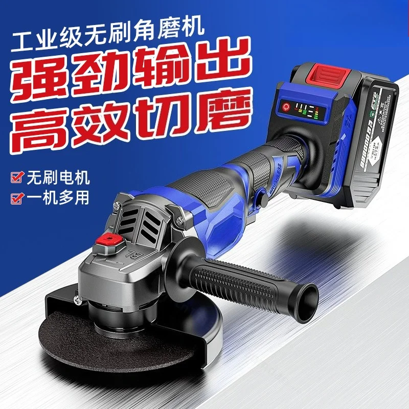 Cordless Power Tool Set, Brushless Hammer Drill, Impact Wrench, Angle Grinder, 15 Cells Lithium Battery Electric Tools Kit