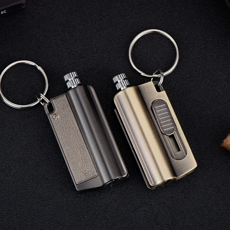 Personalized metal matchstick keychain art knife, igniter disassembly express delivery outdoor gift cigarette accessories