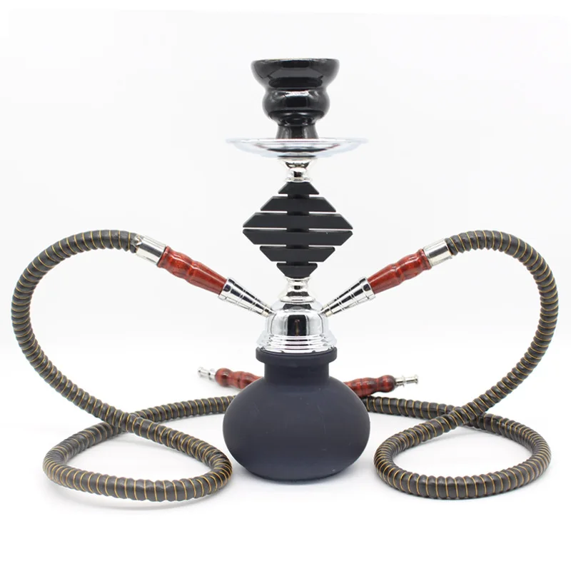 

Shisha Hookah Double Tubes Full Set Portable Arabic Shisha Hookah Pipe Glass Hookah Bottle For Bar Party