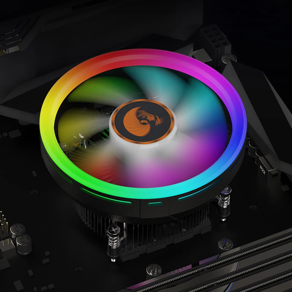 

Ultra Quiet Cpu Heatsink Fan 12Cm 5Color Led Light Aluminum Heat Dissipation Compatible Lga1151 Computer Components