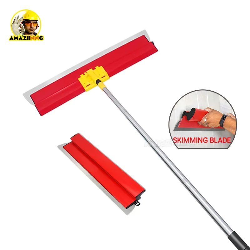 Drywall Smoothing Spatula Flexible Blade 25cm 40cm 60cm 80cm Stainless Steel Painting Skimming Flexible Blade Wall Tools