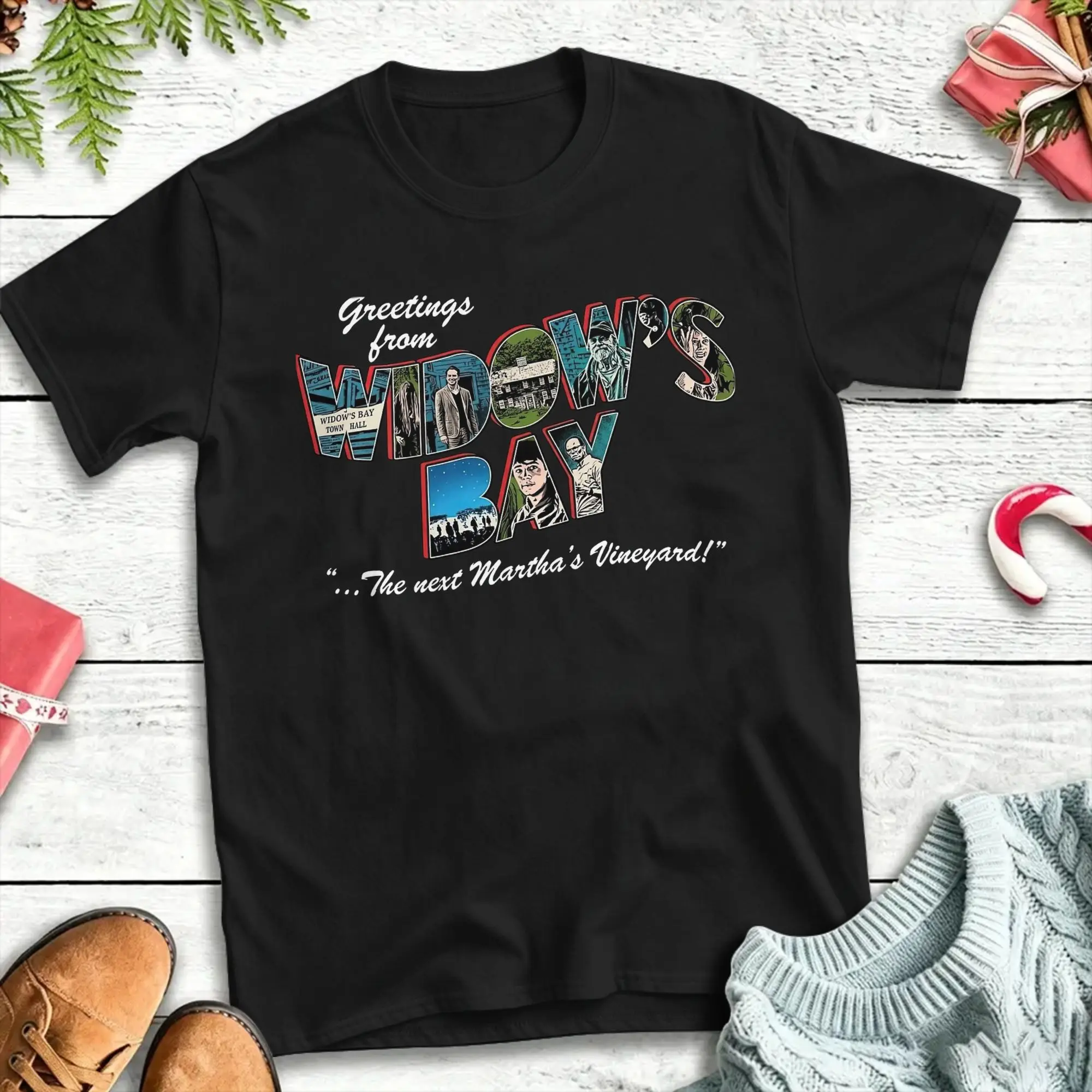 Widows Bay Comedy Horror Cotton T-Shirt For Men's Summer  Streetwear T-Shirts Harajuku Tee Shirt Oversize Cheap Clothing