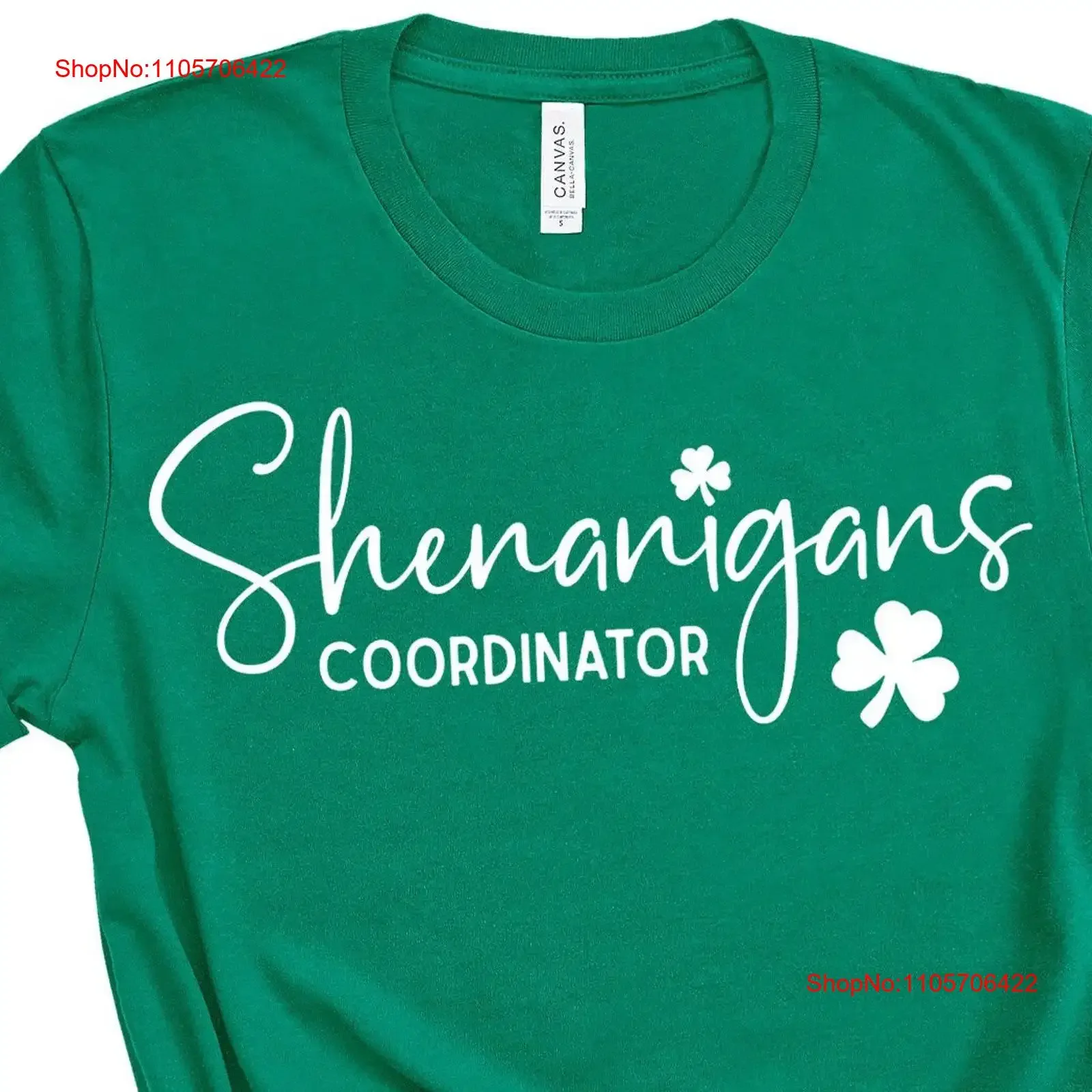 Shenanigans Coordinator T Shirt St Patricks Day Cute Green Shamrock Pattys for Women Saint Patrick's Paddy's Party Teacher