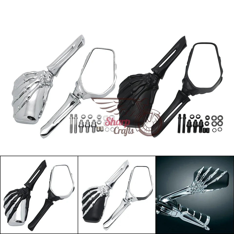 Motorcycle Accessories 8mm/10mm Thread Rearview Side Mirrors For Honda Suzuki Kawasaki Yamaha Harley Sportster XL 883 Touring