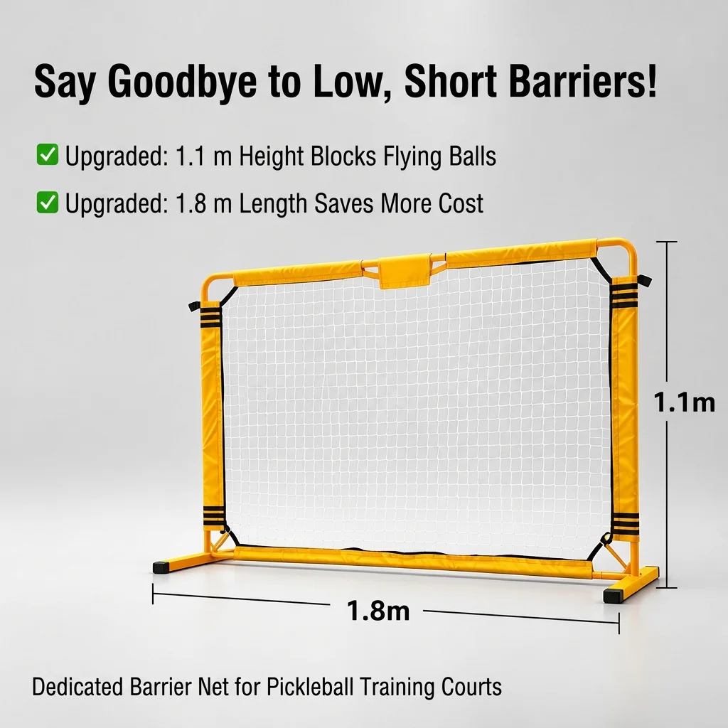 Movable Children's Pickleball Court Barrier 1.1 X 1.8 m Foldable Divider with Custom Logo for All Seasons Training Practice