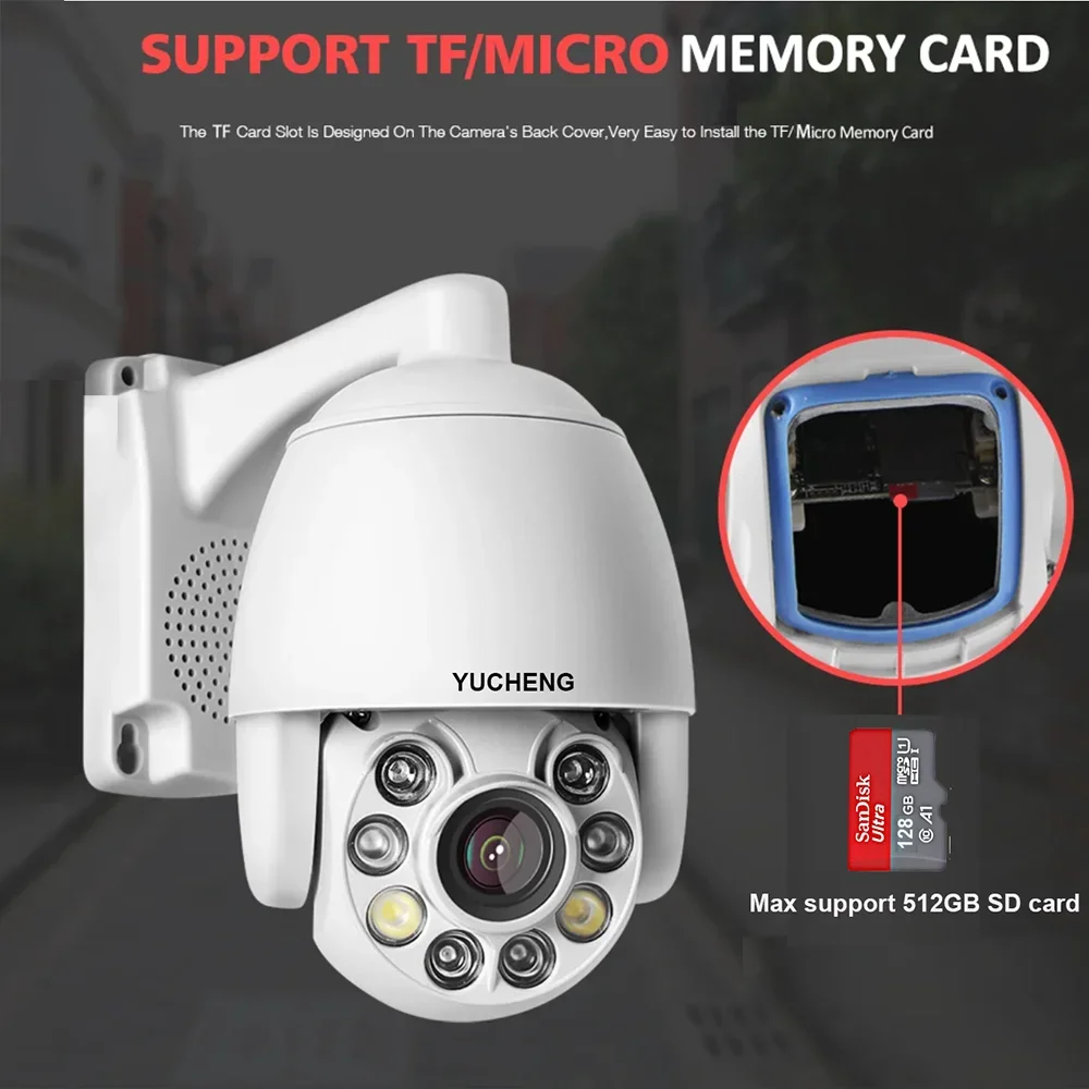 108.4° 4K 8MP 20X ZOOM auto tracking zoom PTZ IP CAMERA Ultra wide angle POE Speed dome PTZ IP Camera  P2P IMX415 SD 512GB