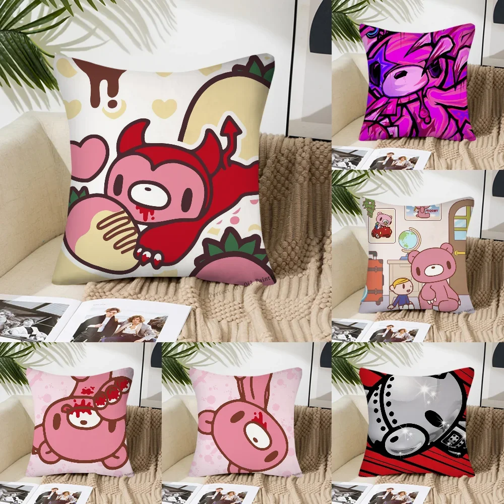 

G-Gloomy B-Bear Cartoon Animated Character Pillow Case Square Pillow Bedroom SofaLeisureComfortLiving Room Home Decoration 40X40