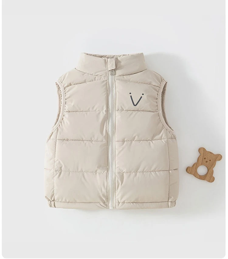 2026 Neue Kinder-Daunenweste Herbst und Winter Dicke Warme Weste 1-4 Jahre Ärmellose Jacke für Jungen – Detail 1