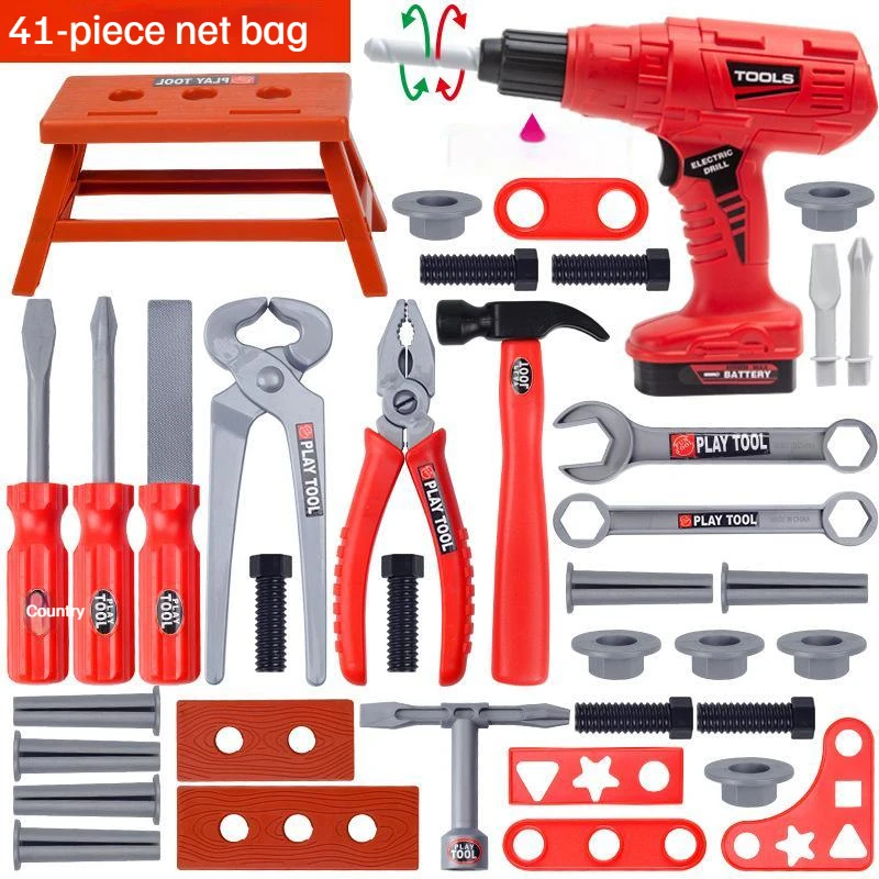 Kids Toolbox Kit Toys Simulation Repair Tools Toys Drill Plastic Game Learning Engineering Puzzle Toys Gifts For Boy