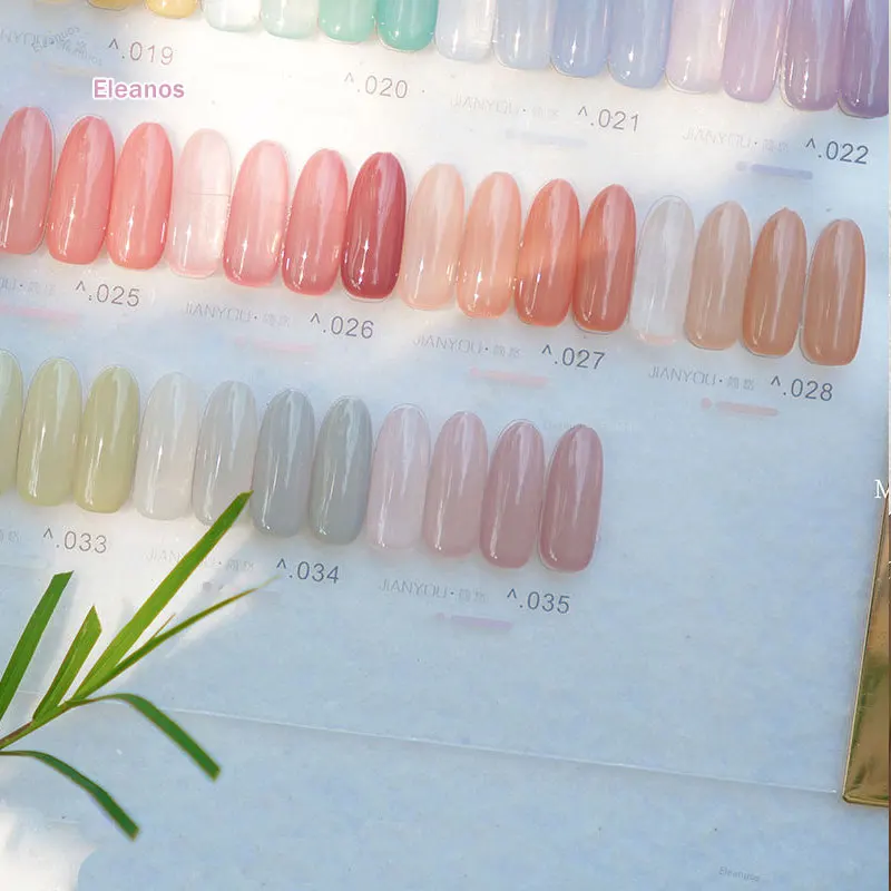 Eleanuos 35pcs Jelly Color Gel Kit Ice Through Naakt Roze Heldere Gel Transparante Gel Polish UV LED Gel Lak Heldere Gel Set 15ml