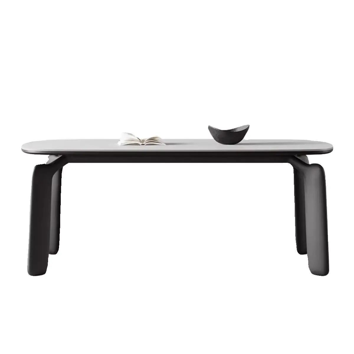 

Slate, dining table, solid wood, household, small apartment, modern, simple, wabi-sabi, dining room, rectangle, ash wood