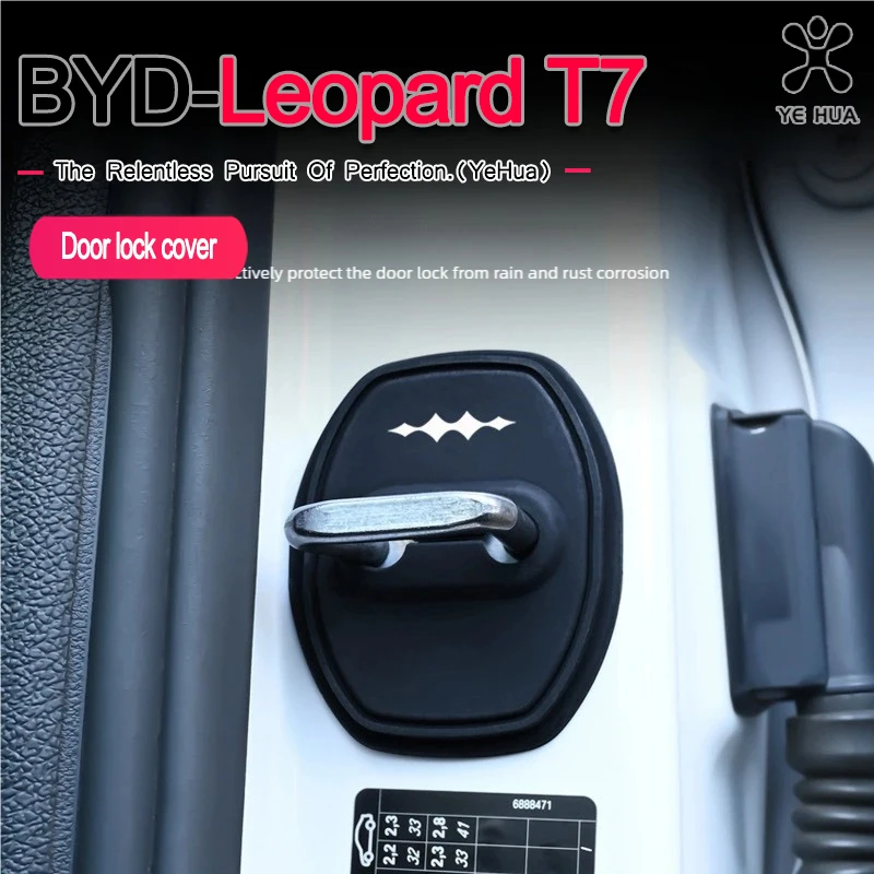 For BYD 2025-26 Formula Leopard Titanium 7  Extendable Silicone Car Door Lock Covers Waterproof Rust-proof Protection