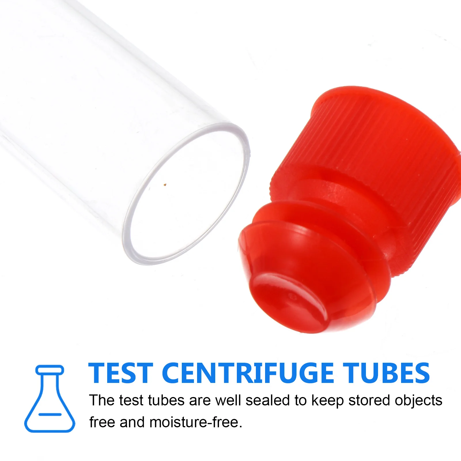 

Test Tube with Cork Sample Lab Tubes Plastic Centrifugal Science Laboratory Cover