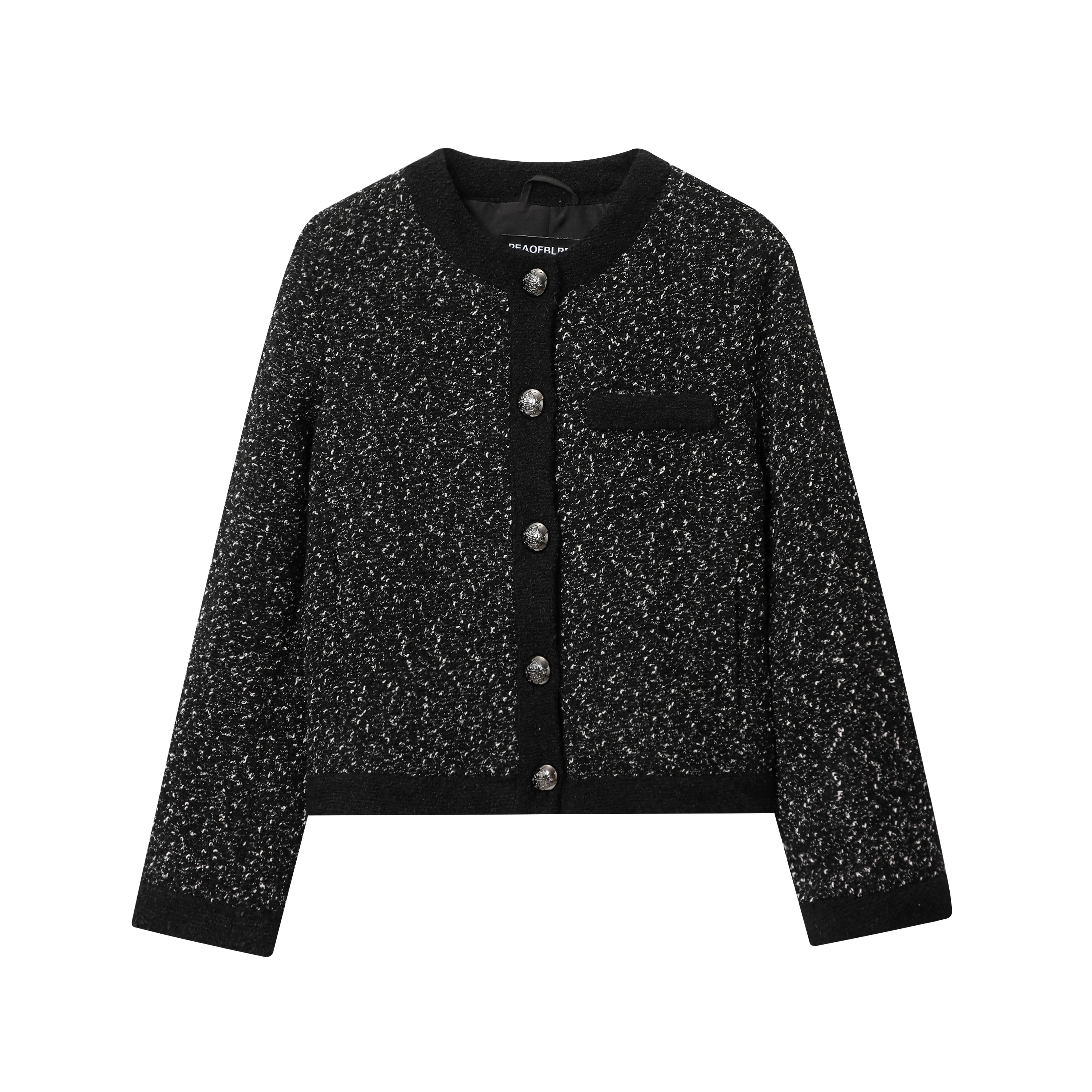 

Women's clothing autumn new products elegant simple fashionable single-breasted textured and rich little fragrant jacket