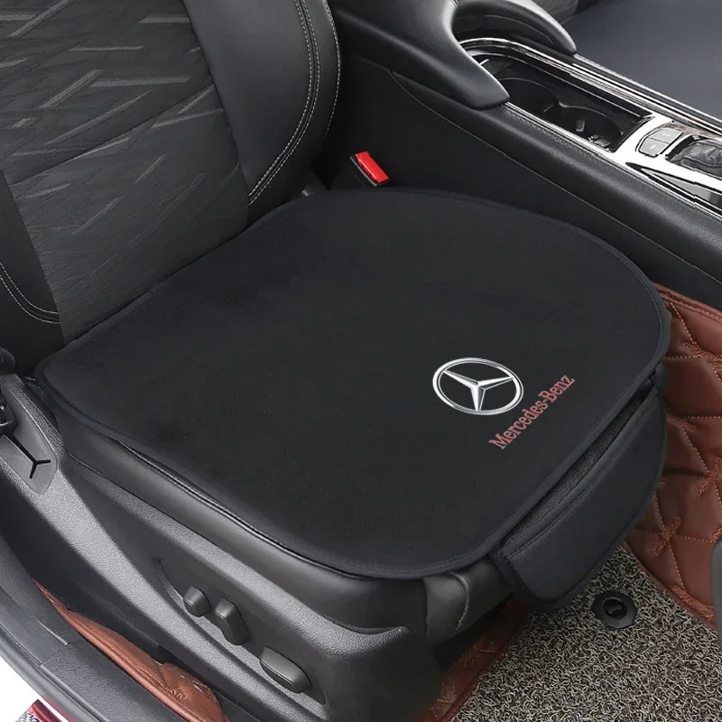 1PCS Car Seat Cushion Non-Slip Cover Ice silk Velvet Plush for Mercedes Benz B/C/E/S Class A Class C200L GLC GLK New CLA GLA