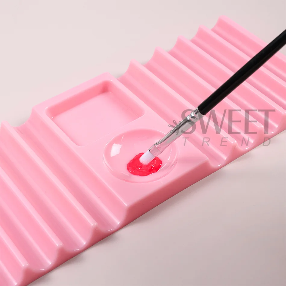 1/2 Stück Dual-Form-Halter aus Kunststoff für Nagelkunstwerkzeuge, Nagelpinselhalter, Aufbewahrung für Nagelverlängerungsformen, Palette-Werkzeuge – Detail 2