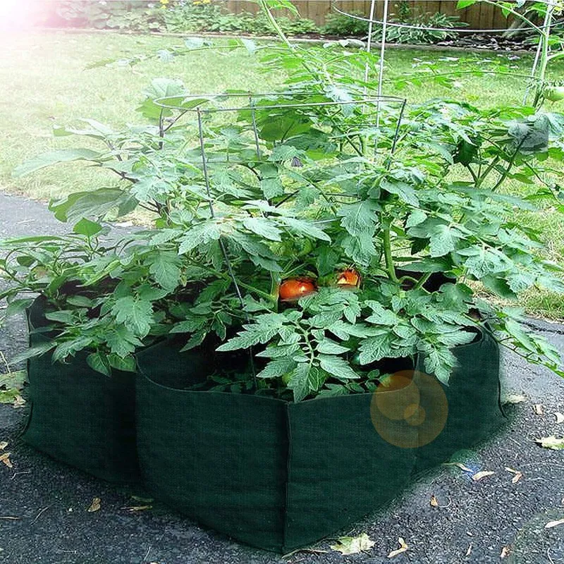 Raised Garden Planter Fabric Bed, 4 Divided Grids Durable Square Planting Grow Pot For Suitable For Planting Vegetables, Flowers