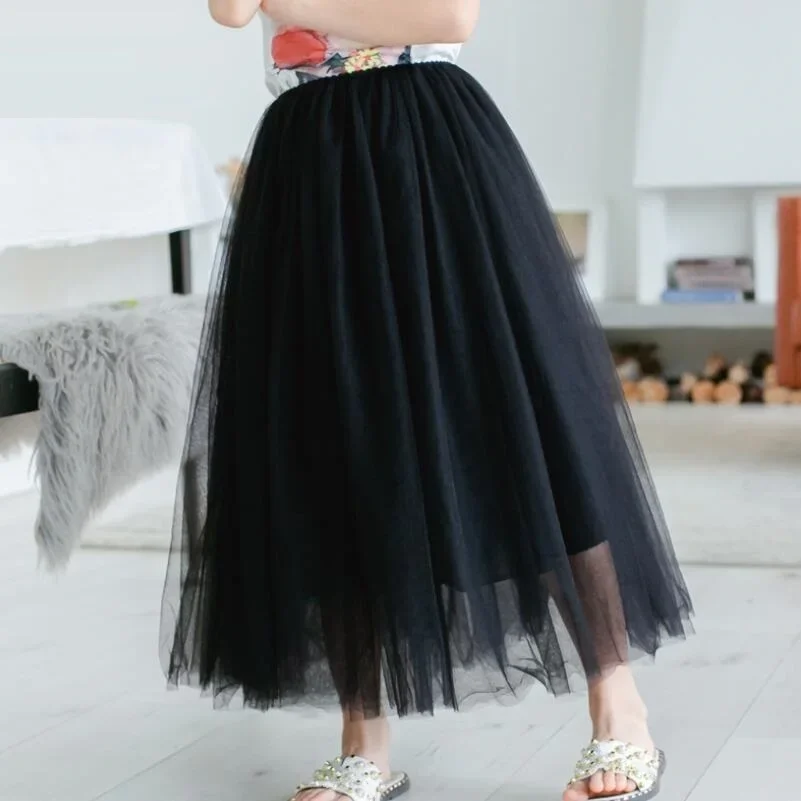 

2020 Spring Autumn Summer Baby Toddler Teen Girl Skirts Mesh Children Clothes Girls Tutu Skirts Princess Long Skirt Kids Costume