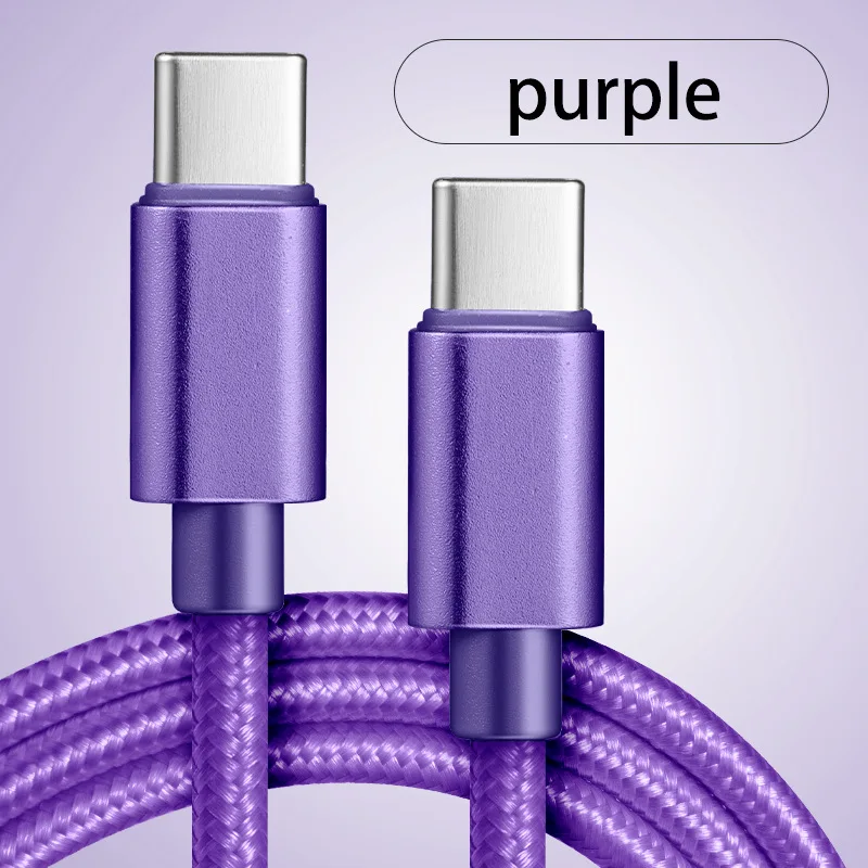 66W 5A Nylon 1m 2m 3m USB C To Type C Fast Charging Cable for Iphone 15 16 Pro Max Samsung S24 Xiaomi OPPO Charging Cable