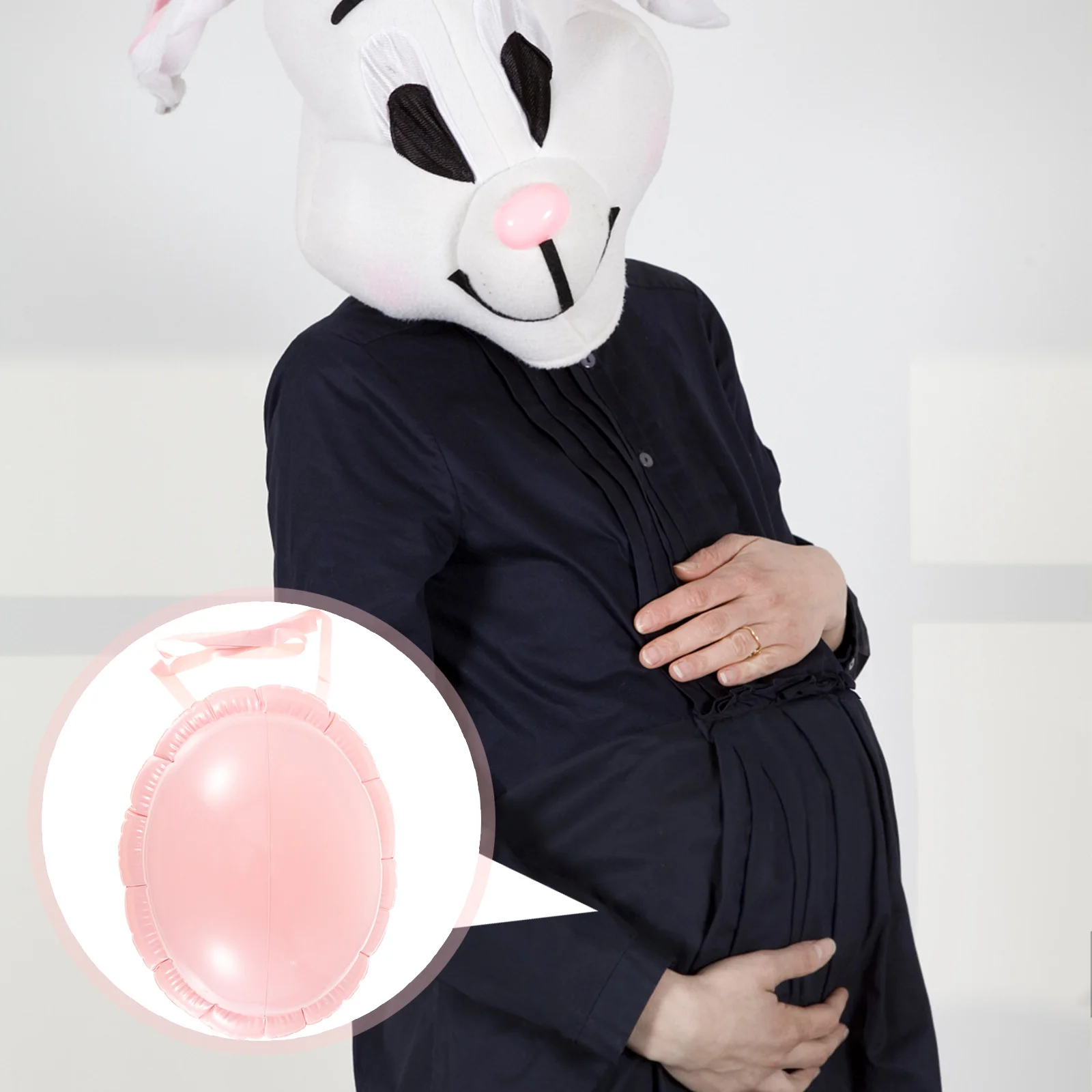 

2Pcs Fake Belly Prop Inflatable Pregnant Belly Costume for Party Funny Performance Pregnancy Simulation Accessory Lightweight