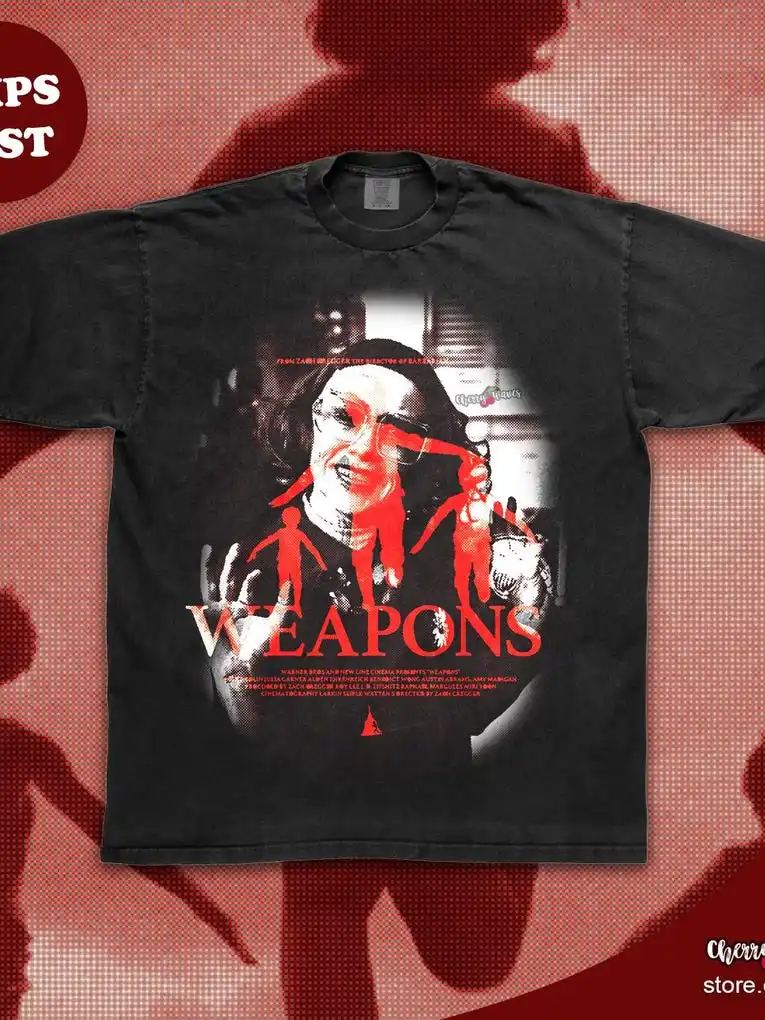 Camiseta de película Weapons, Camiseta Weapons 2025, Camiseta vintage de película de terror, Comfort Colors, Baby Tee, Regalo para fanáticos de películas, Camiseta de cine para cinefílicos de Halloween