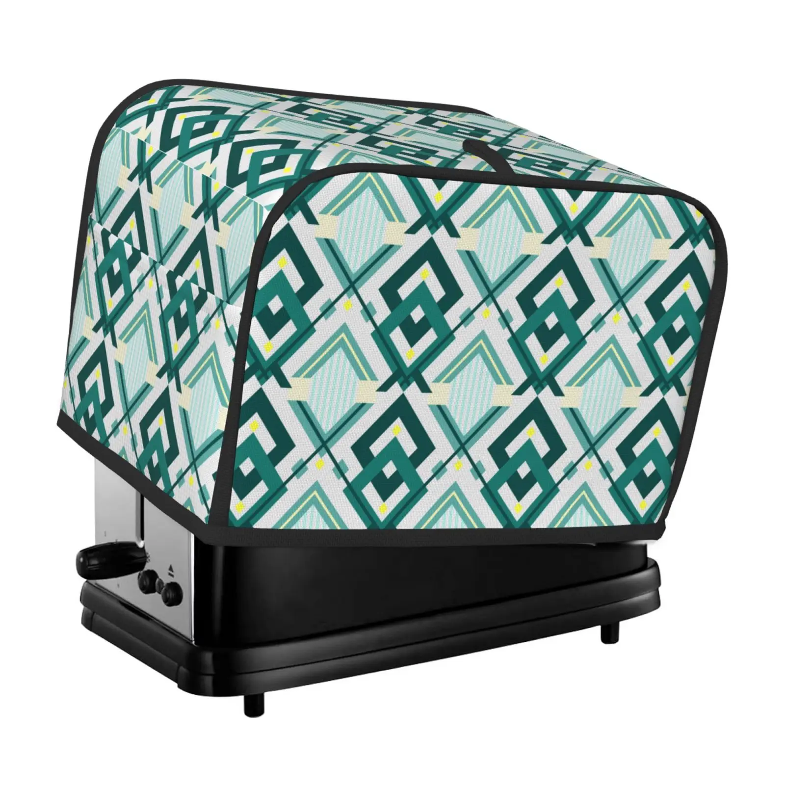 Grid Pattern Toaster Covers 2/4 Slice Toaster Dust-proof Cover Washable Toaster Cover With Pockets For Toaster Fingerprint