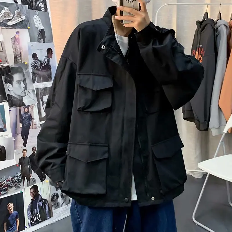 

Мужская куртка American Sle Workwear: новая трендовая модель для весны и осени, стильная уличная функциональная ветрозащитная куртка на молнии