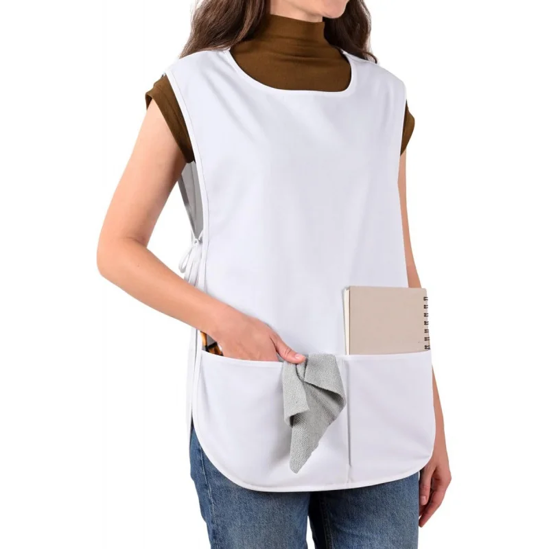 

Cobbler Apron for Women Men with 2 Pockets Waterproof Art Smock Aprons for Painting Hairstylist Cleaning Adults
