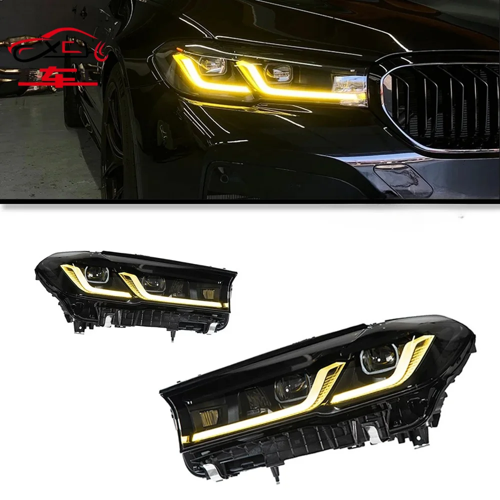 AKD Auto Parts For BMW 5 Series G30 Headlights 2018-2023 upgrade Newest M5 Competition LED DRL Projector Car Accesorios Modified